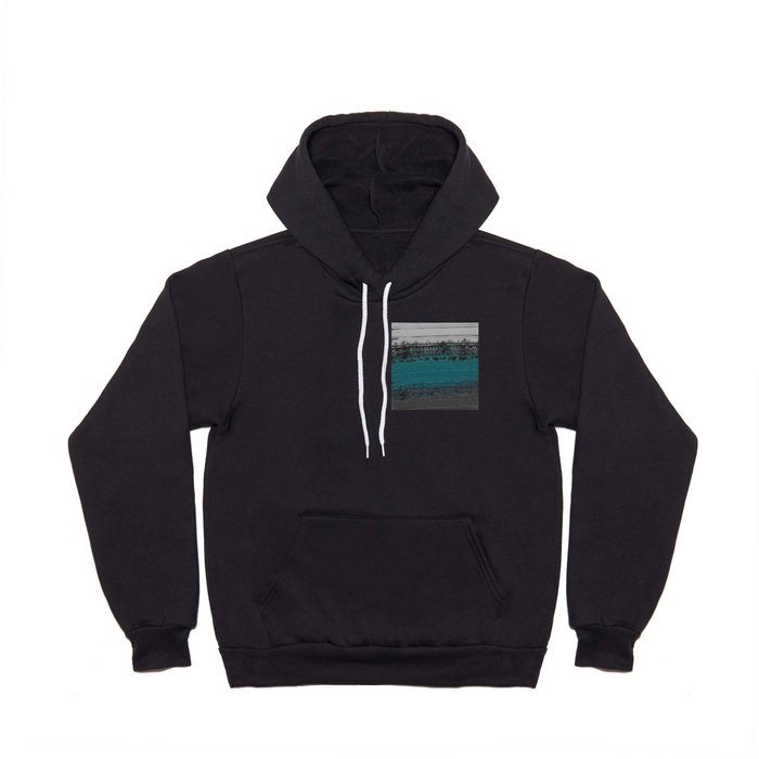 Teal and Gray Abstract Hoody