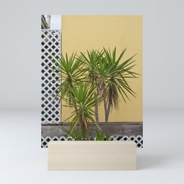 Palm meets Yellow Wall #1 #wall #art #society6 Mini Art Print