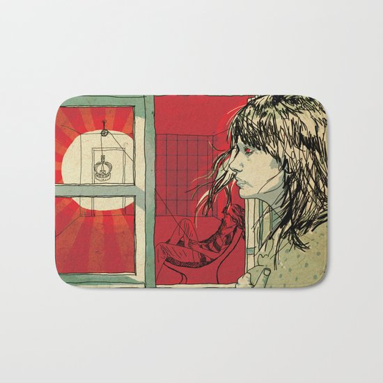 hang this girl Bath Mat