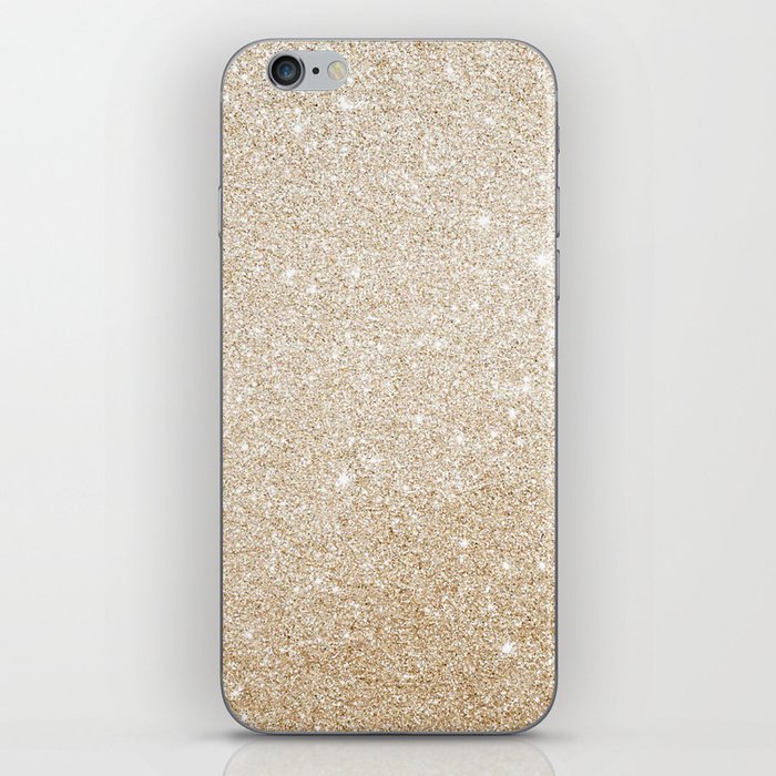 Gold Glitter Sparkle Shimmer Girly Glam Luxe iPhone Skin