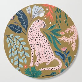 Modern cheetah jungle print Cutting Board