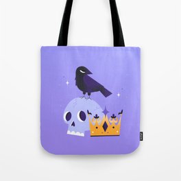 Crow Skull Spooky Fairytale Illustration Tote Bag