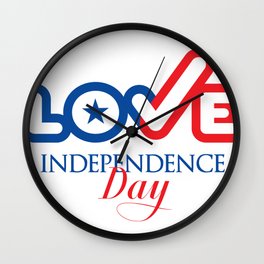 USA Independence Day Wall Clock
