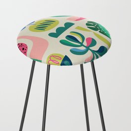 MCM succulents Counter Stool