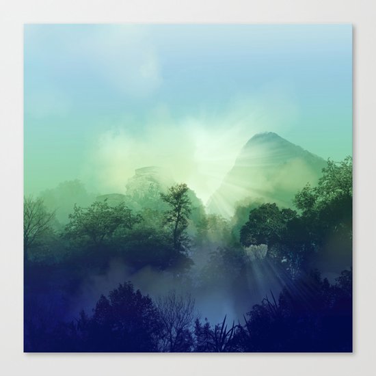 tropical green forest Canvas Print