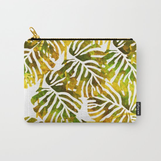 Sunset Tropical Leaves Abstract Carry-All Pouch