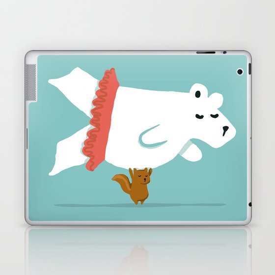 You Lift Me Up - Polar bear doing ballet Laptop & iPad Skin