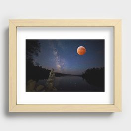 Super Blood Wolf Moon Recessed Framed Print