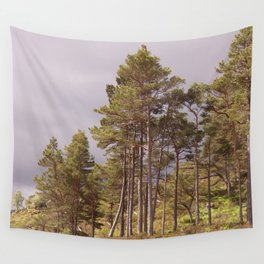 Scottish Highlands Summer Pine Trees Wall Tapestry