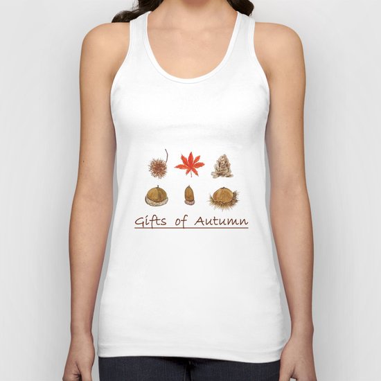 Gift of autumn watercolor painting Unisex Tank Top