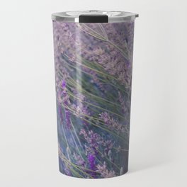 Field of Tall Wild Lavender Plants Travel Mug