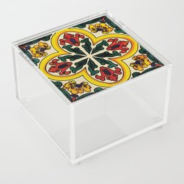 Baroque colorful fleur mexican mosaic tile interior design  Acrylic Box