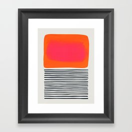 Sunset Ripples Gerahmter Kunstdruck | Orange, Colourfield, Sunshine, Seaside, Water, Warm, Summer, Beach, Curated, Holiday 