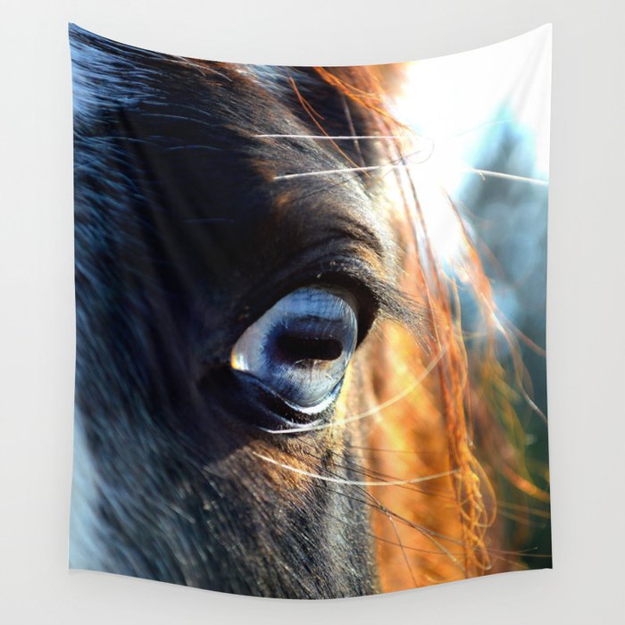 Horse Blue Watch Eye Wall Tapestry By North10creations Society6