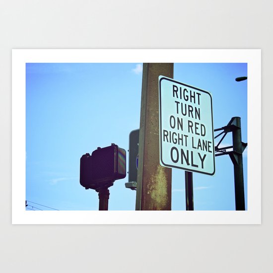 Right Line Art Print