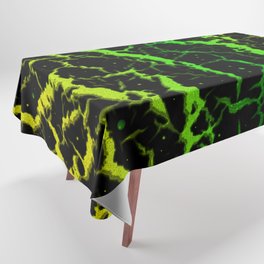 Cracked Space Lava - Yellow/Green Tablecloth