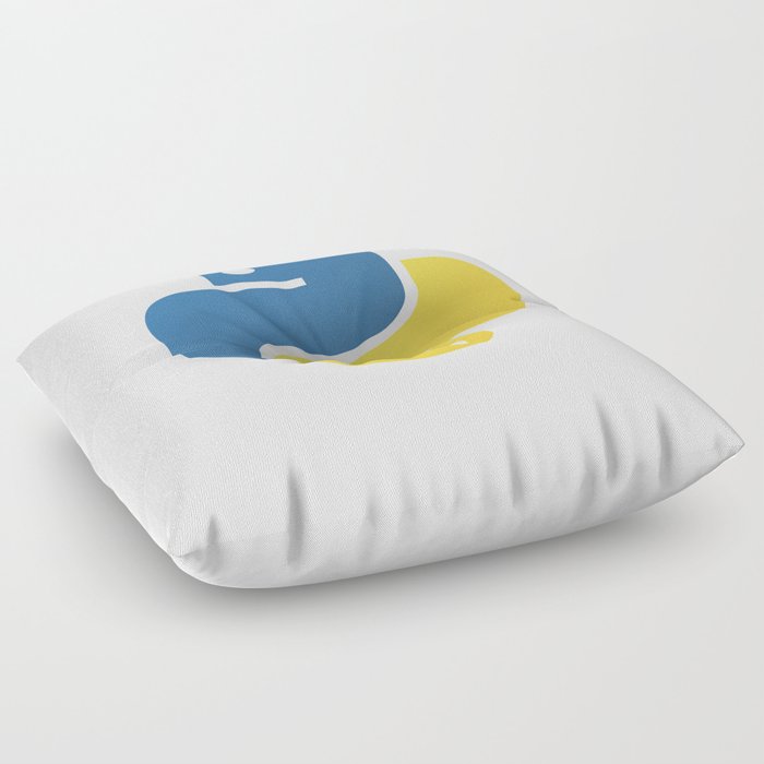 Python Official Logo Scripting Programming Language Floor Pillow