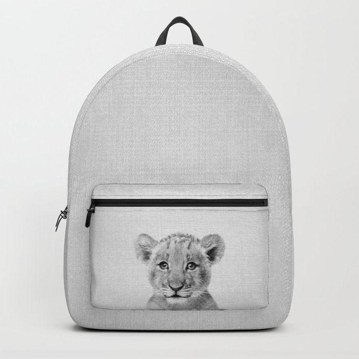 Baby Lion - Black & White Backpack