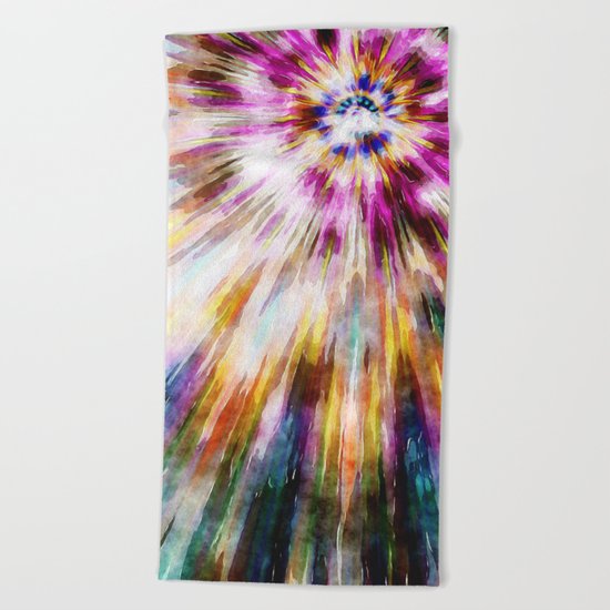 Vintage Tie Dye Beach Towel