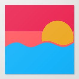 Colorful Sunset Minimalistic Art Print Design Canvas Print