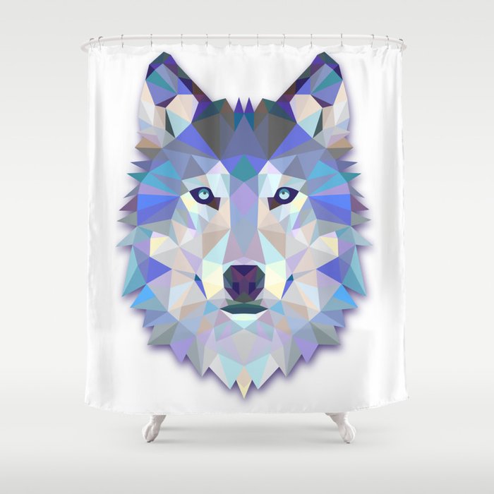 Colorful Wolf Shower Curtain