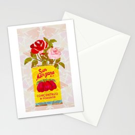 Tomato Tin Can Floral Bouquet - Yellow Stationery Card