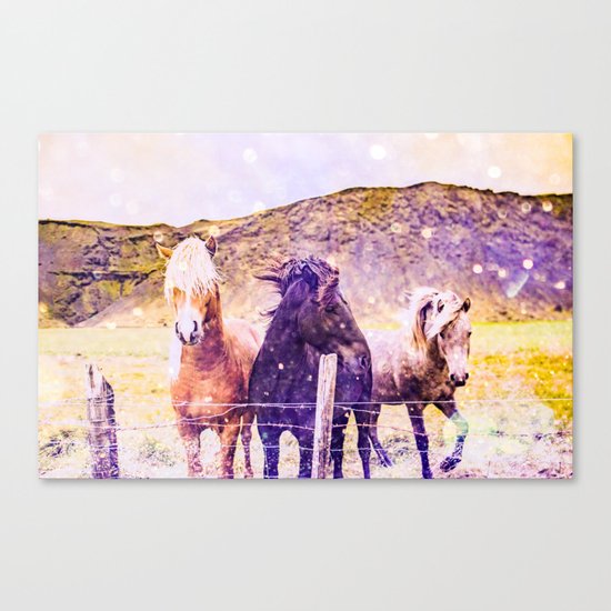 Southwest Horse Ranch Horses Canvas Print
