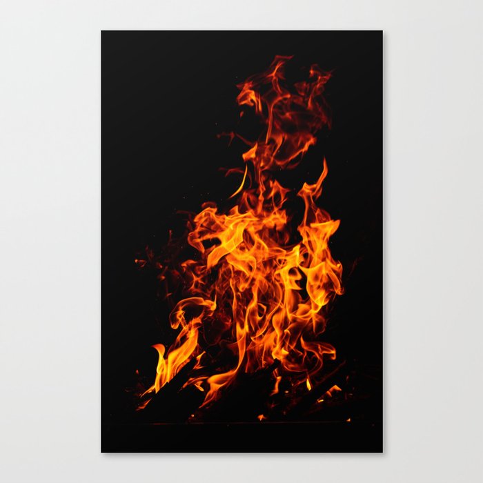 Flame of campfire Canvas Print