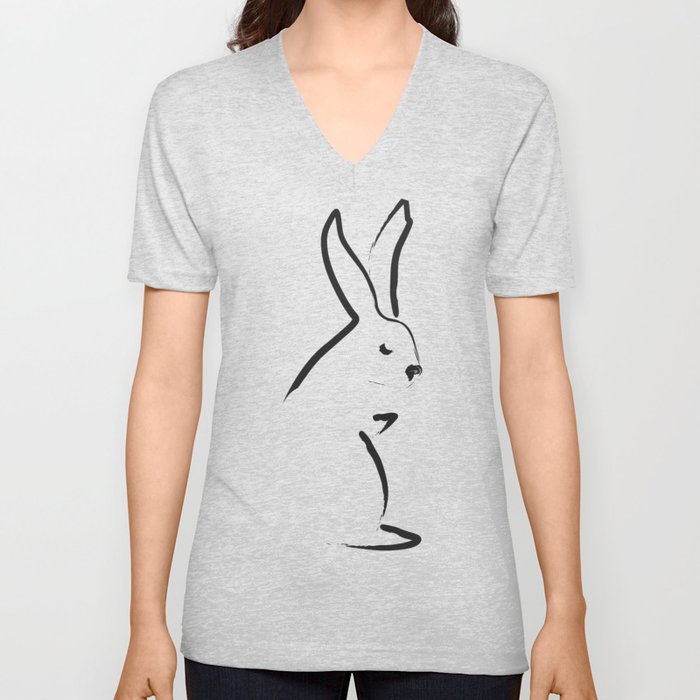 Zen Snow Bunny V Neck T Shirt