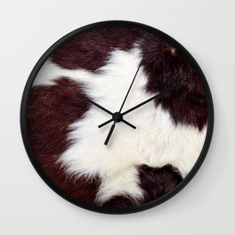 Cowhide Fur Wall Clock