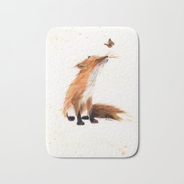 Monarch Fox - animal watercolor painting Badematte