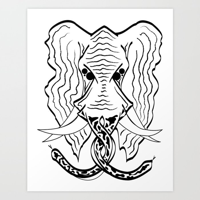 Mutant Elephant Art Print