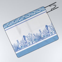 Sea Blue Design Picnic Blanket