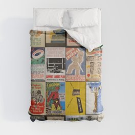 Full Vintage Poster Collage Comforter