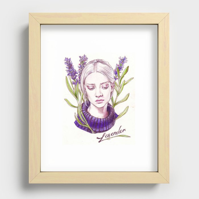 Lavender Recessed Framed Print
