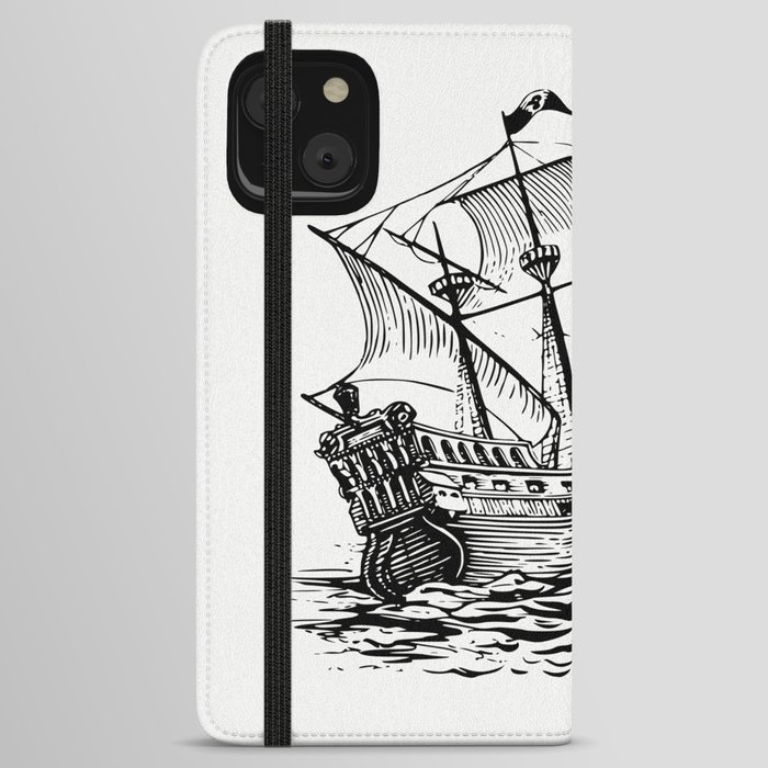 Pirate Ship iPhone Wallet Case