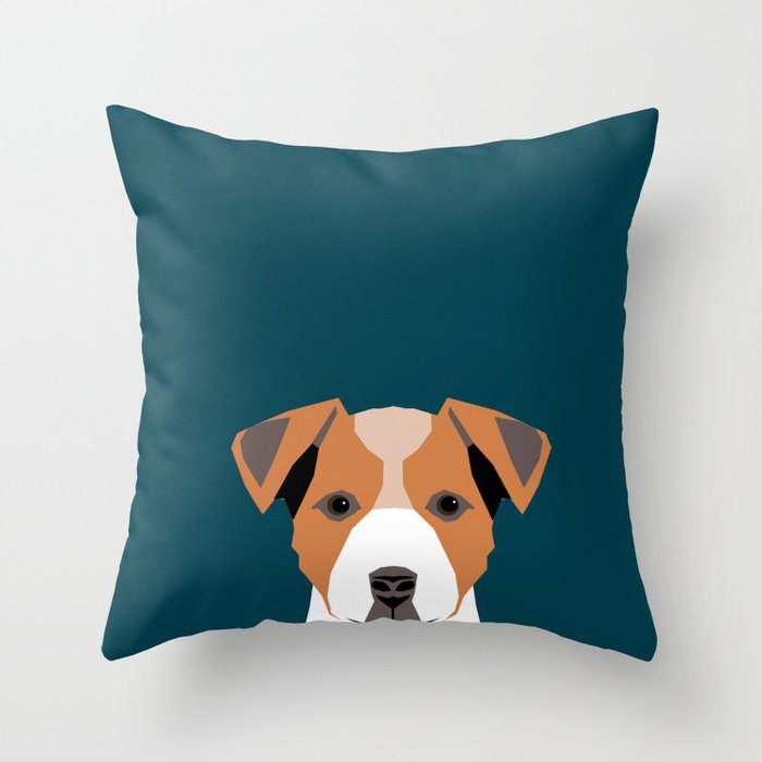 Bailey - Jack Russell Terrier phone case art print gift for dog people Jack Russell Terrier owners Throw Pillow