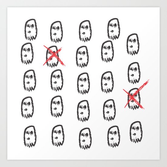 Ex-Ghosts Art Print
