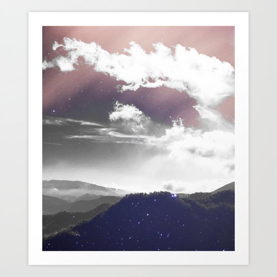 Galaxy Mountain #society6 #buyart #decor Art Print
