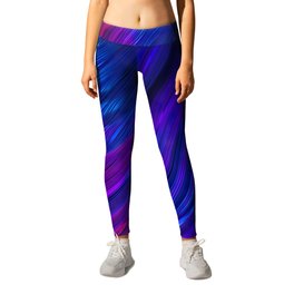 Neon landscape: Abstract wave #4 - purple & blue Leggings | Beach, Space, Colorful, Synthwave, Palms, Palmtree, Graphicdesign, Neon, Cosmos, Landscape 