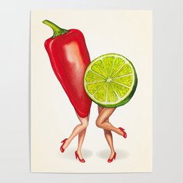 Chili Lime Pin-ups Poster