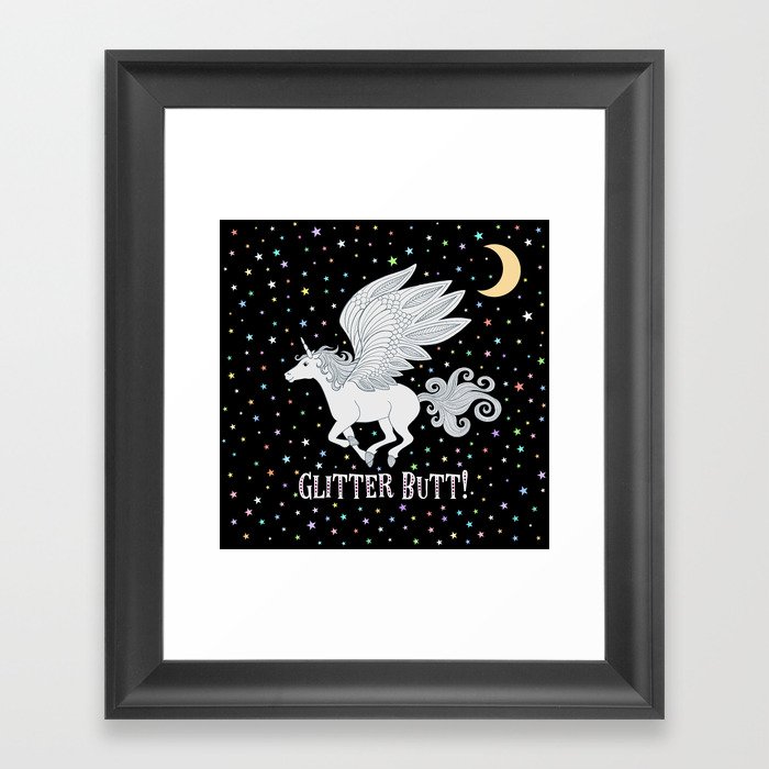 Glitter Butt! Framed Art Print