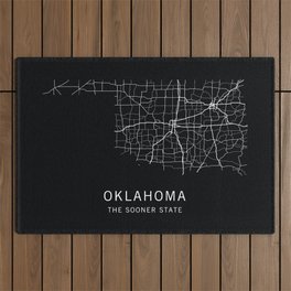 Oklahoma State Road Map Outdoor Rug