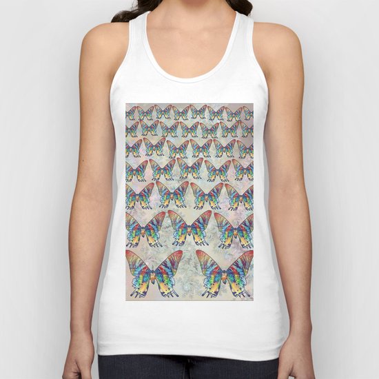 butterfly in the sky Unisex Tank Top