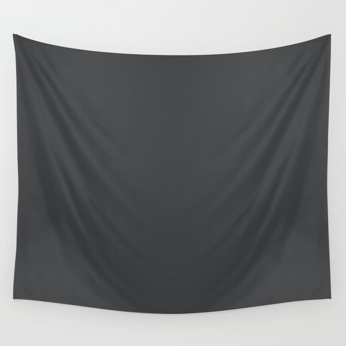 Dunn & Edwards 2019 Curated Colors Dark Engine (Dark Gray / Charcoal Gray) DE6350 Solid Color Wall Tapestry