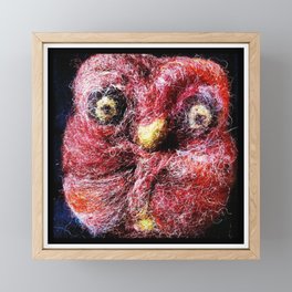 Red Owl - Wise Owl Collection Framed Mini Art Print