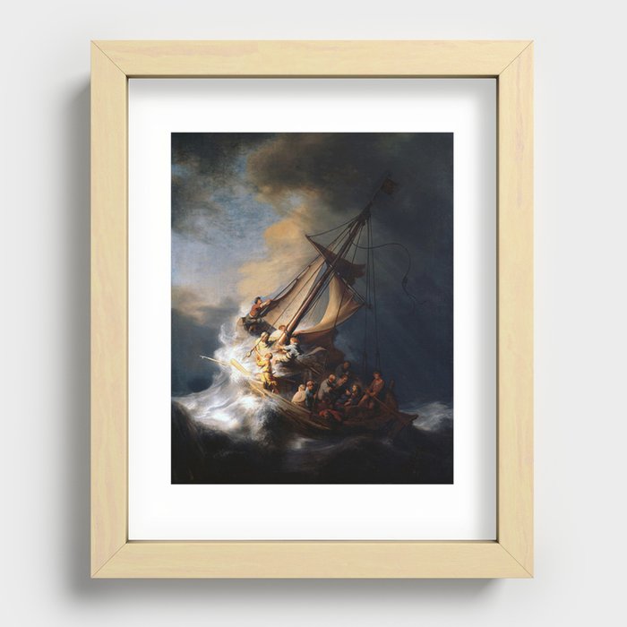 The Storm on the Sea of Galilee-Rembrandt Recessed Framed Print