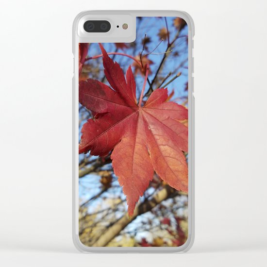 Maple leaf center stage Clear iPhone Case