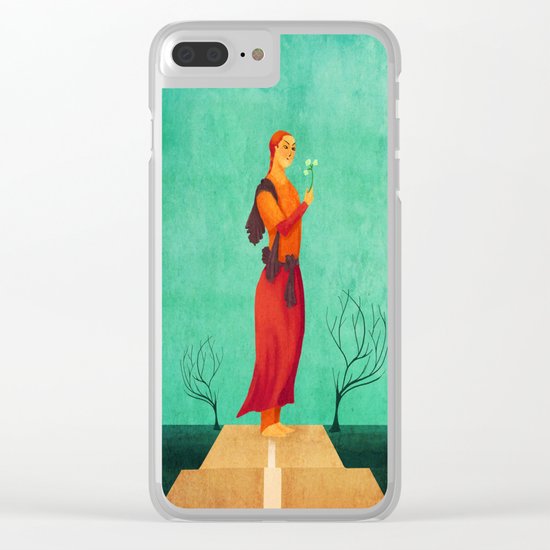 MISS SPRING Clear iPhone Case