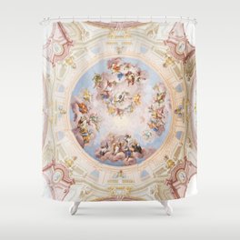 Renaissance Ceiling Painting Gods Angels Fresco Shower Curtain